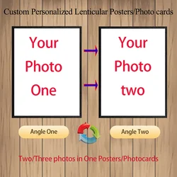 Custom Personalized Lenticular Posters or Photocards Create Your Unique 3D Magic Unleash your creativity(Without Frame)