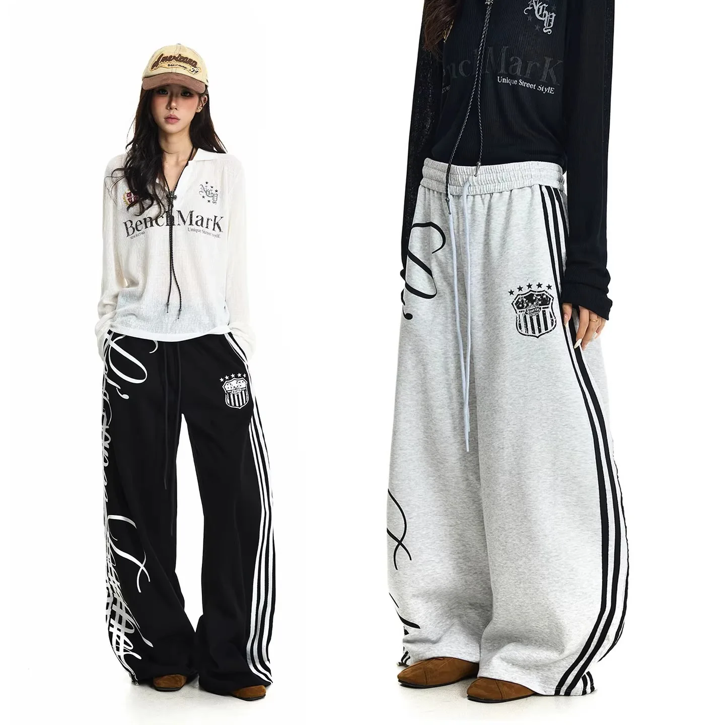 Ladies' Trendy Sweatpants American High Street Harajuku Hip Hop Pants Fashion Women's Clothing Cotton Trousers 2026 New
