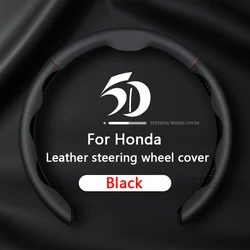 Car Steering Wheel Cover NAPPA leather Booster Cover For Honda Civic CR-V HR-V Accord Jade Crider Odyssey Interior Accessories
