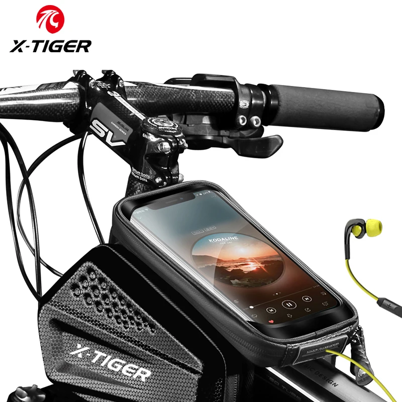 

X-TIGER Rainproof Cycling Bag Shockproof Reflective Bike Bag Frame Front Phone Case Touchscreen MTB Bicycle Bag Accessories