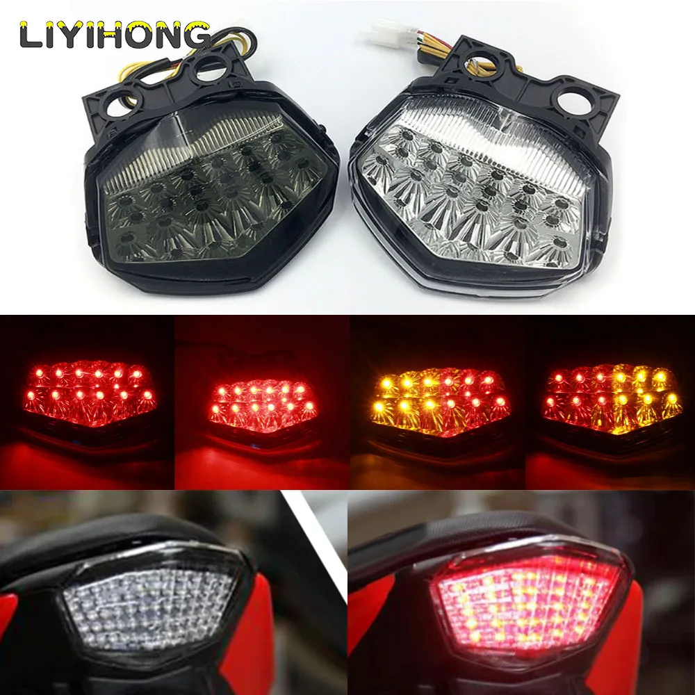 

Tail Light For KAWASAKI NINJA 250R 2009 2010 2011 NINJA250R 2008-2012 Moto Integrated LED Turn Signals Brake Stop Light