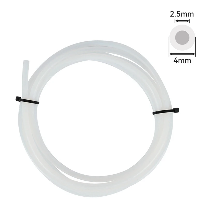 For Bambu Lab PTFE Tube ID 2.5Mm OD 4Mm Teflonto Pipe 1.75Mm For 3D Printer Bambulab A1/A1 Mini/P1P/P1S/X1C White 4M