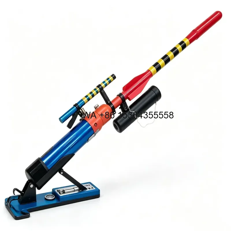 Wmwmnu for 338m Ultra Long Range Rescue Line Thrower with Launching Stand Air Powered Heavy Duty Rope Launcher for Marine