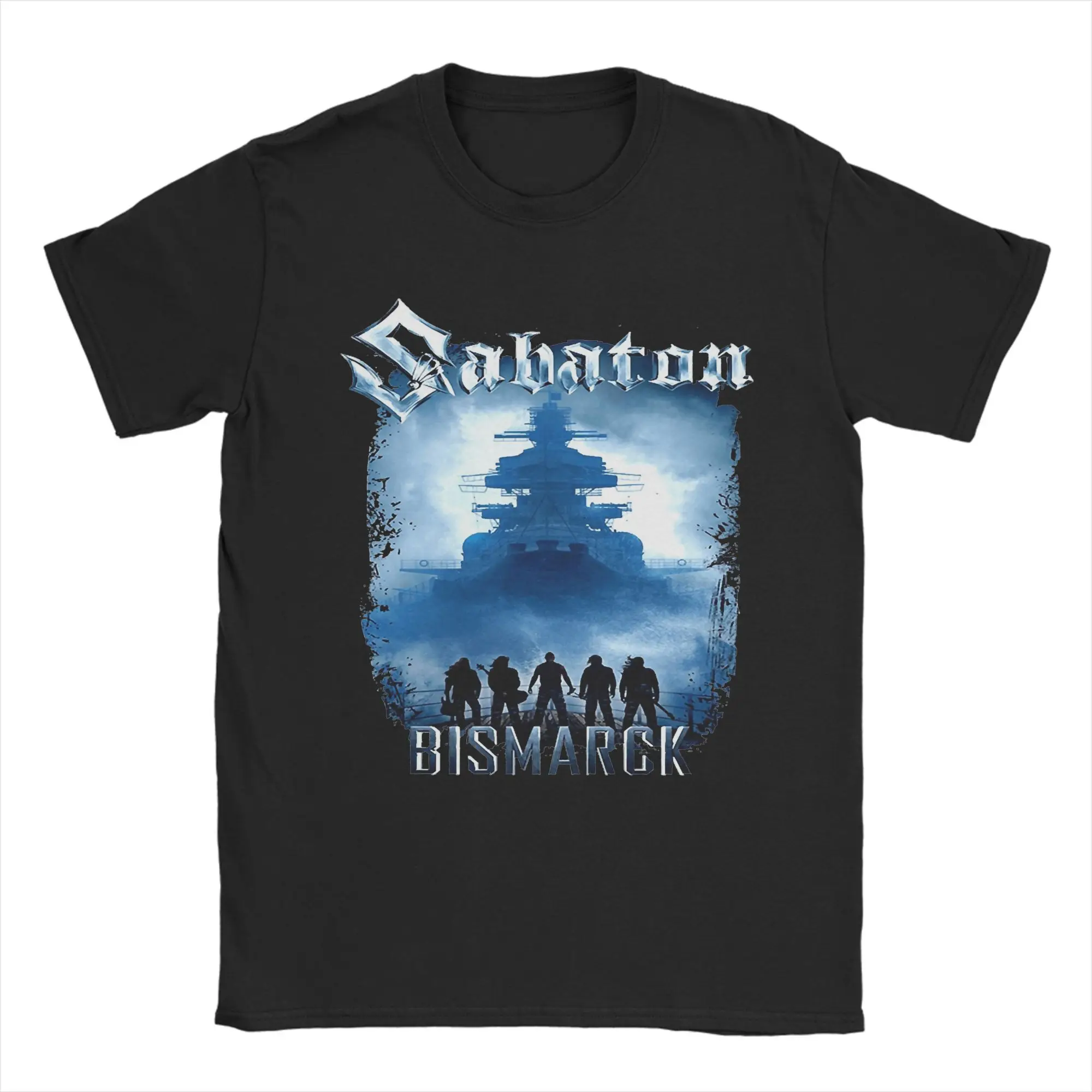 S-Sabatoned Bismarck Filme Rock Band Impressão Gráfica Camiseta para Homens Mulheres 100% Algodão Camiseta Roupas