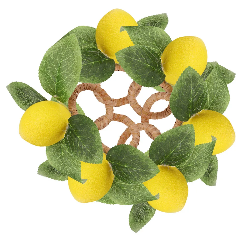 

6Pcs Lemon Napkin Rings Safe Healthy Tableware Decor for Family Dinner Celebration Party Napkin Ring Holder Set