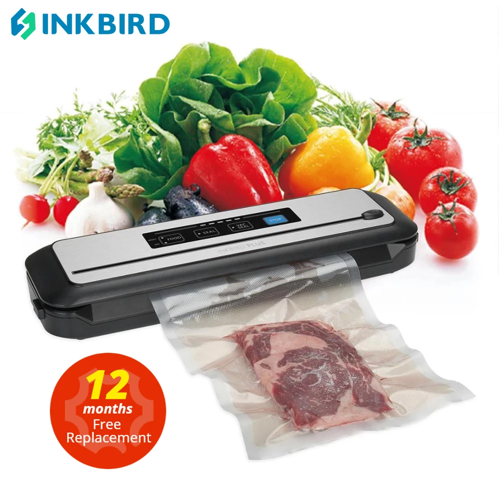 Inkbird INK-VS01 真空フードシーラー 110V 自動シール機 乾湿モード付き 食品保存用カッター内蔵