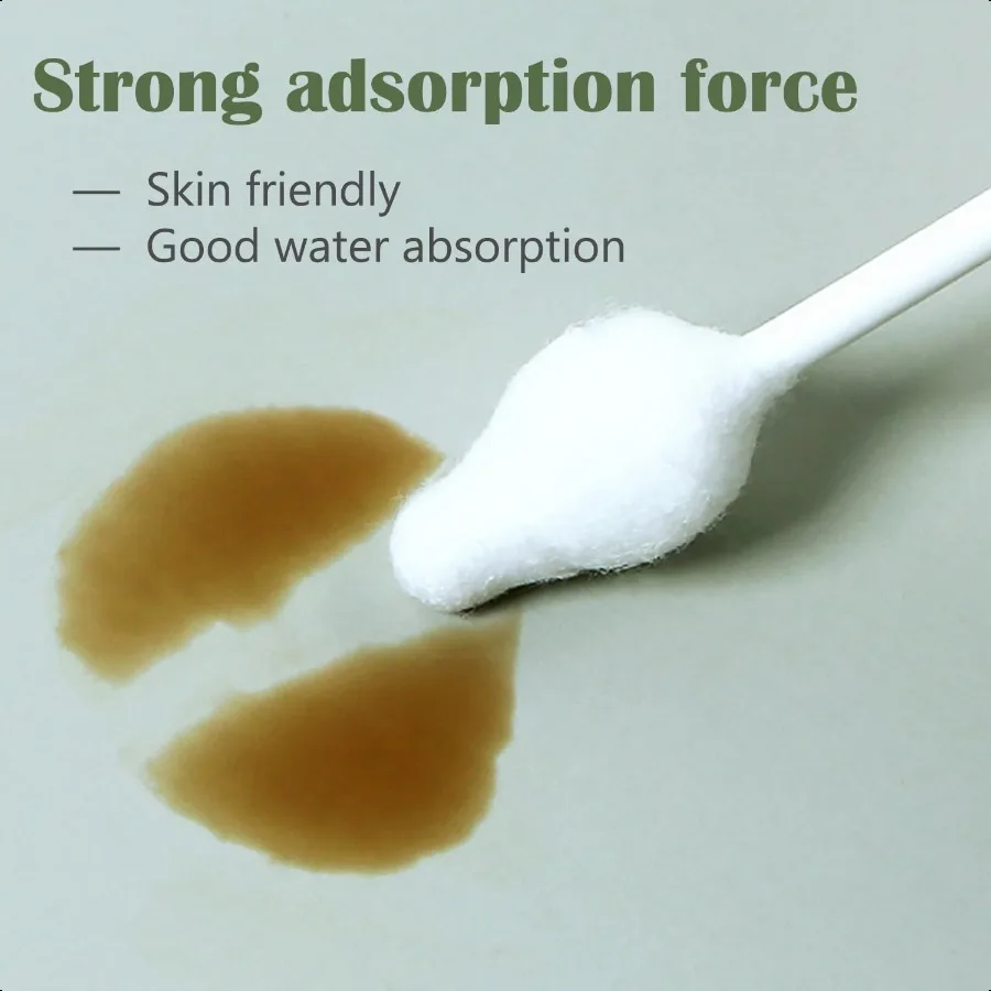 대형 팁 안전 면봉 216개입, 신생아용 천연 종이 스틱 면봉