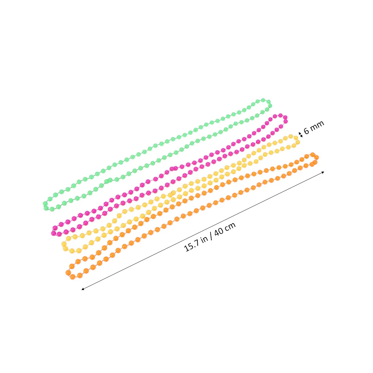 

4pcs Neon Plastic Party Costume Accessories Colorful Retro 70S 80S Dance Theme Dress Up For Women Girls Plastic Bead Necklace