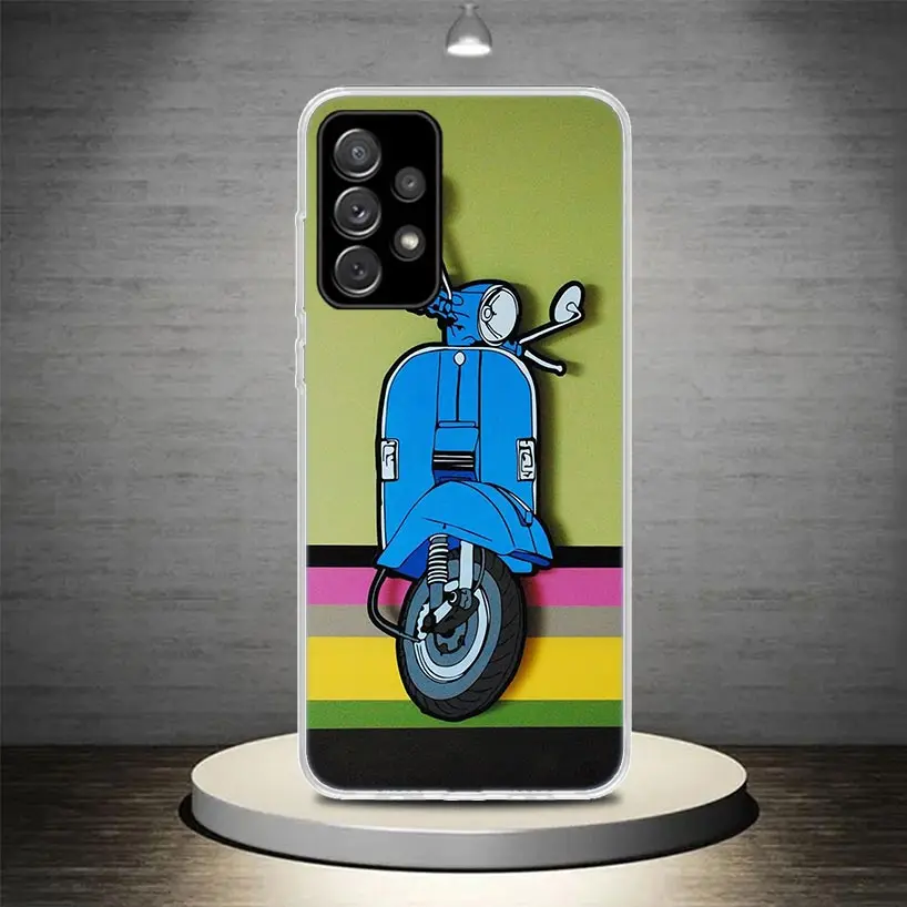 Vespa Scooter Motorcycle Phone Case Fundas For Samsung Galaxy A51 A50S A71 A70 A41 A40 A31 A30S A21S A20E A11 A10S A01 A6 A7 A8