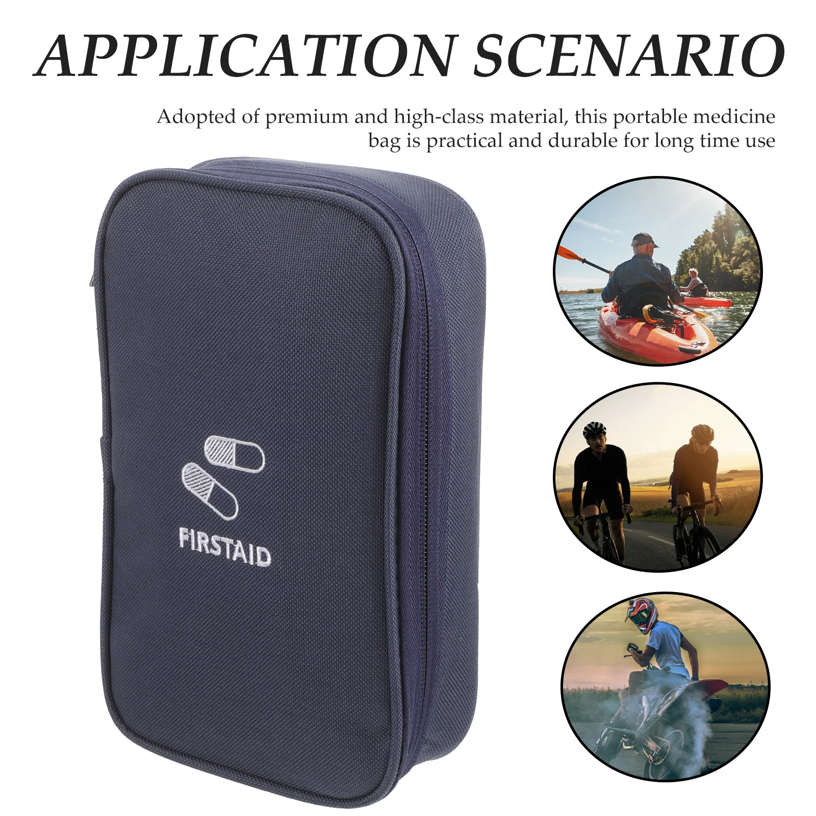 حقيبة طبية كبيرة محمولة من قماش أكسفورد للإسعافات الأولية للسفر والتخييم والمشي لمسافات طويلة وحقيبة تخزين الأدوية حاوية محمولة #3