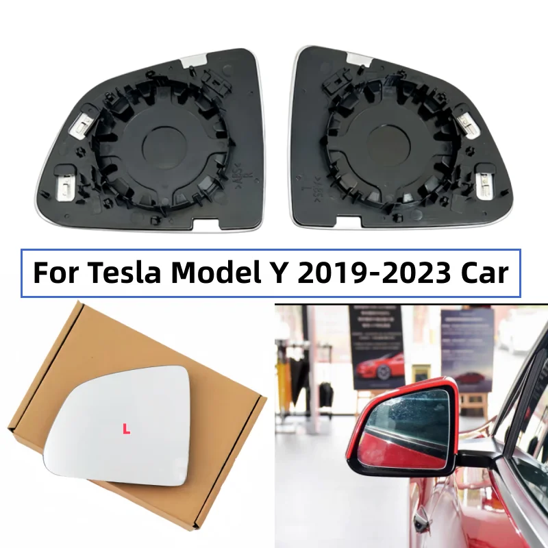 

Для Tesla Model Y 2019-2023 автомобильное зеркало заднего вида с линзами заднего вида левое/правое боковое зеркало с подогревом, аксессуары для заднего вида