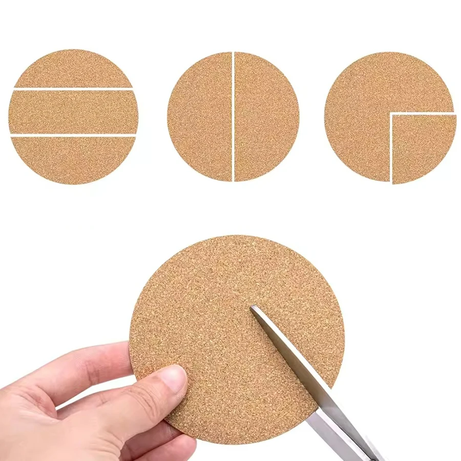 10-30PCS/Pack Cork Pad NonSlip Cork Coaster Round Worktop Saver Mat Suitable for for Cups Home Office Decor Table Protectors ZYF