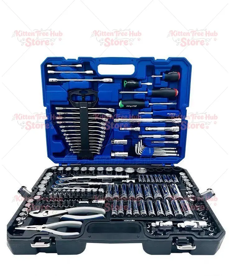 151-Piece auto repair kit set Ratchet wrench screwdriver pliers repair tool set