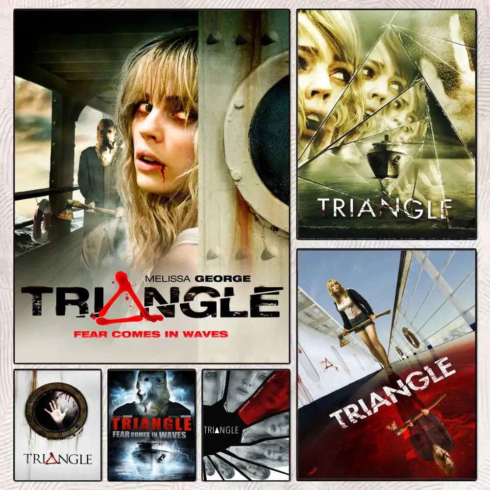 Horror Movie T-Triangle Painting Calligraphy Modern Aesthetic Wall Art Print Trendy Bedroom Home Decor Gift