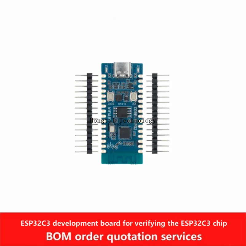 Placa de desenvolvimento ESP32C3 usada para verificar o módulo de função do chip ESP32C3