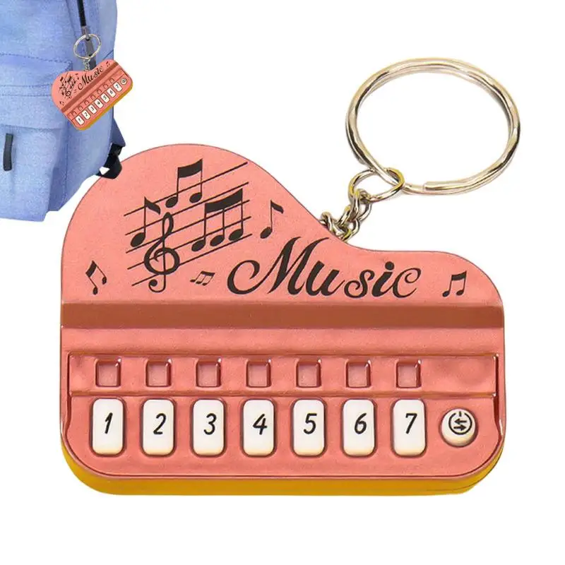 

Toy Piano Keychain Kids Playable Luminous Keyboard Piano Keyring Toy Musical Instrument Keychain Toy Gift For Kids Piano