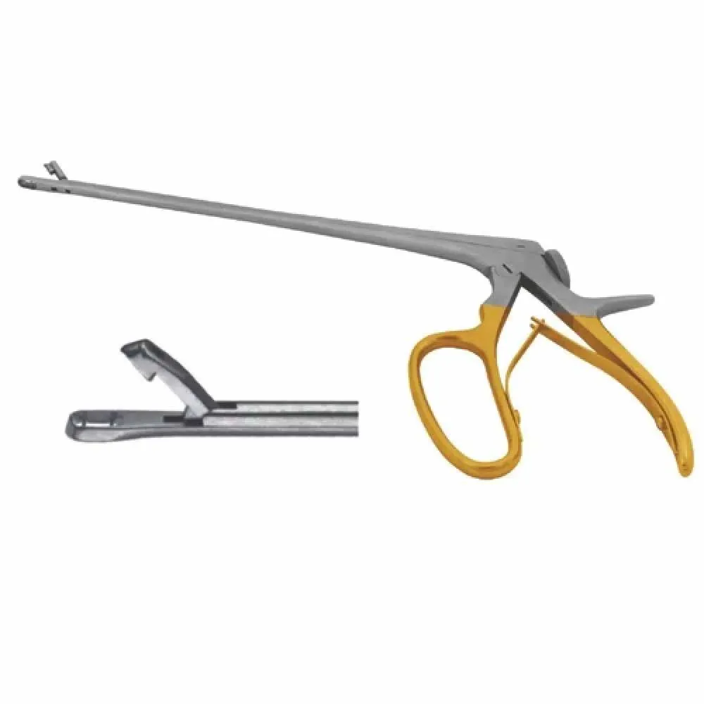 Tischler Kevorkian Biopsy Punch Forceps 3mm X 9.5mm with 1 Tooth Bite Gold Handle Manual Surgical Stainless Steel 2 & 3 Wire