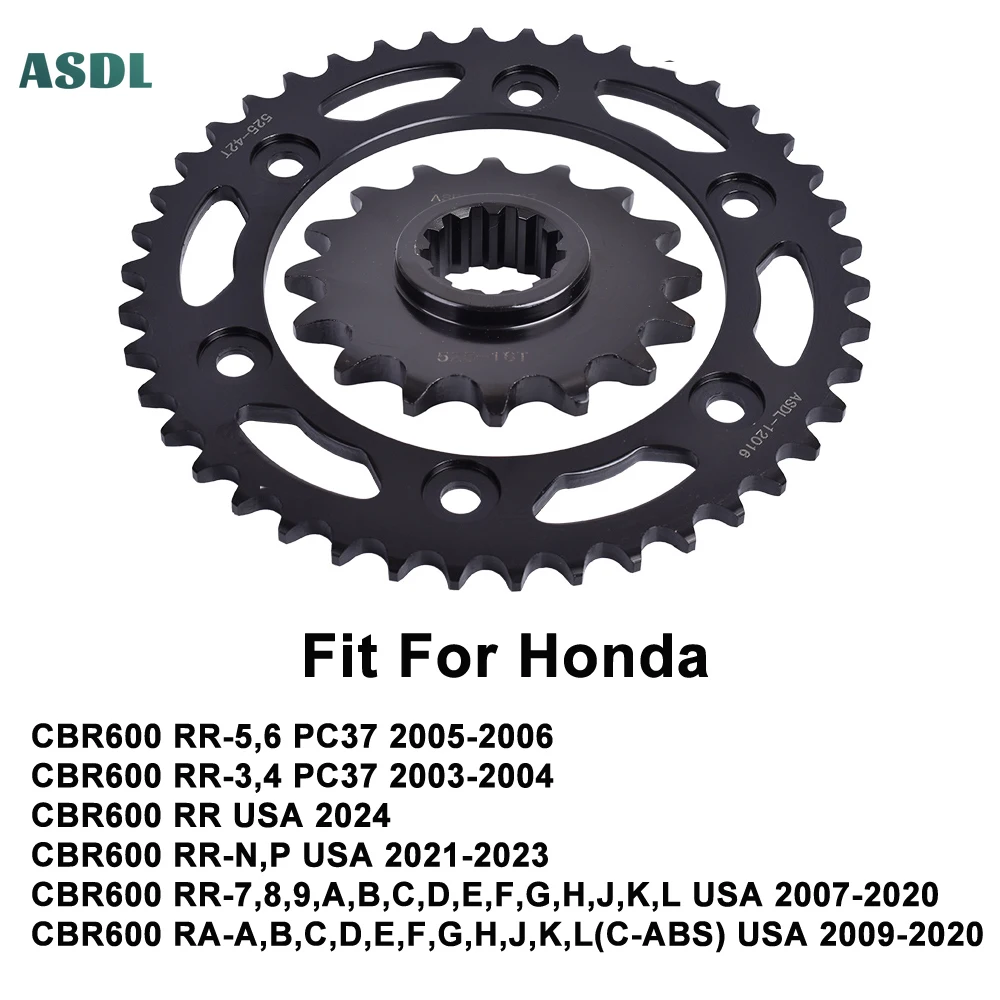 

525 42T 16T Motorcycle Front and Rear Sprocket Kit for Honda CBR600 RR PC37 2005-2006 CBR600RR USA 2024 CBR 600 RR USA 2007-2023