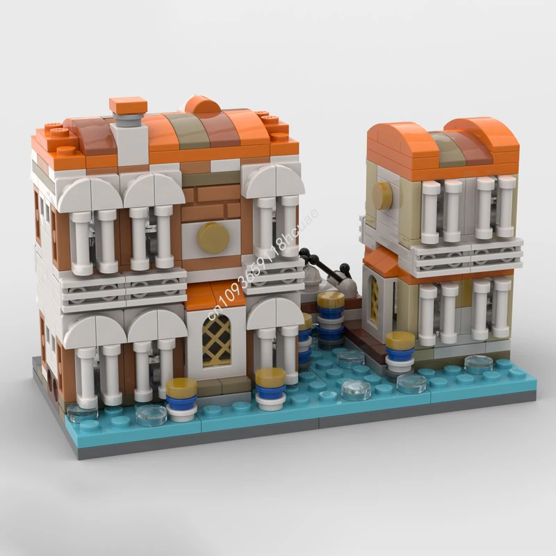 472 Uds. MOC Mini casas venecianas bloques de construcción Navidad manos en la familia Kit de montaje inspira la creatividad compartida y el regalo divertido