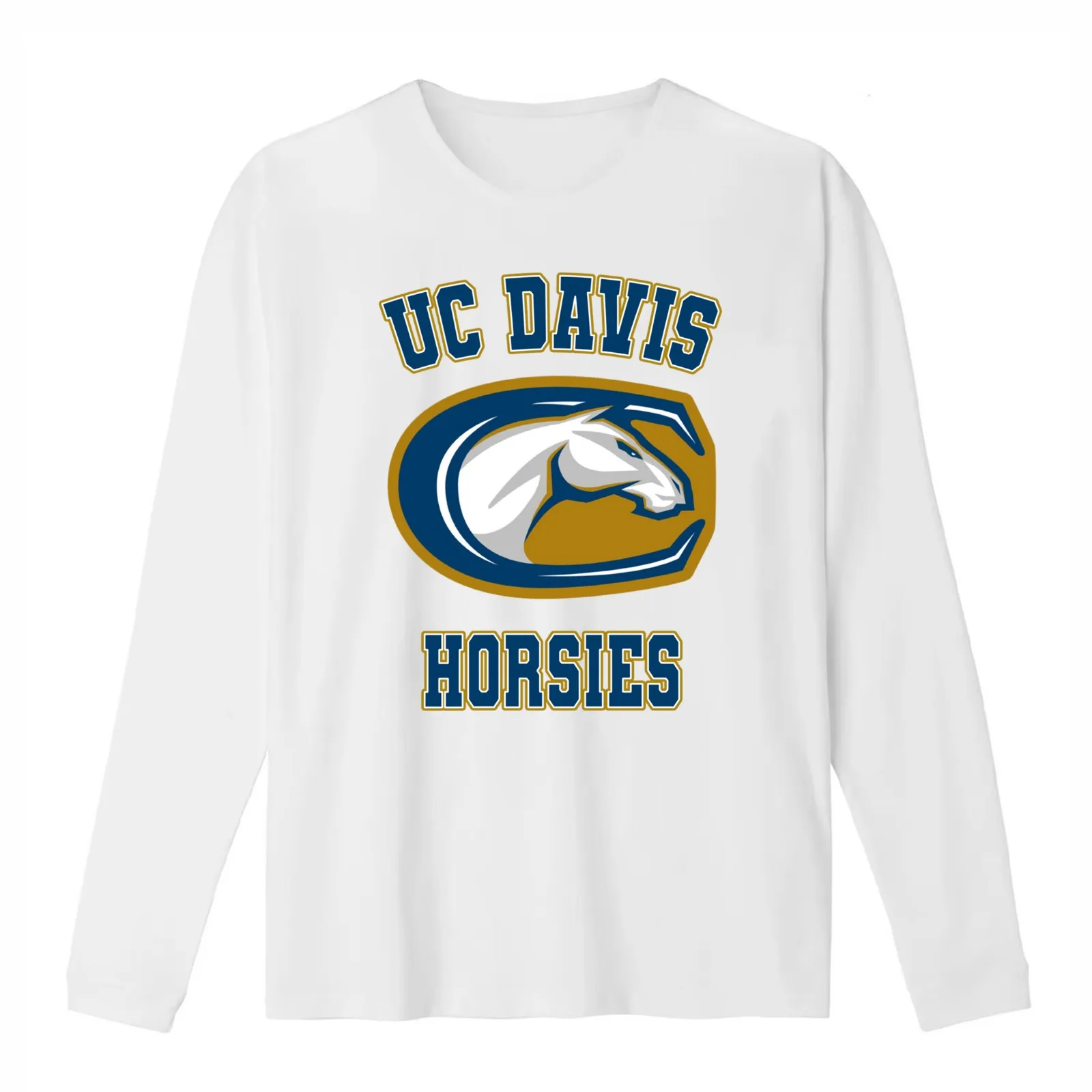 UC Davis Mascot (AggiesHorsies) T-Shirt Summer Casual Cotton Tee Oversized Streetwear Tops Vintage Graphic Print 100% Cotton