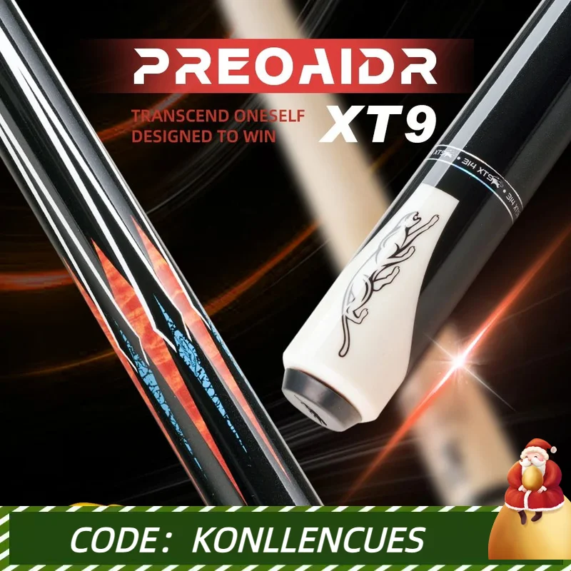 PREOAIDR-Billiard Pool Cue Stick, Snooth Grip, Uni-lock Joint Technology, XT9 3142, 10.5mm, 11.5mm, 12.5mm