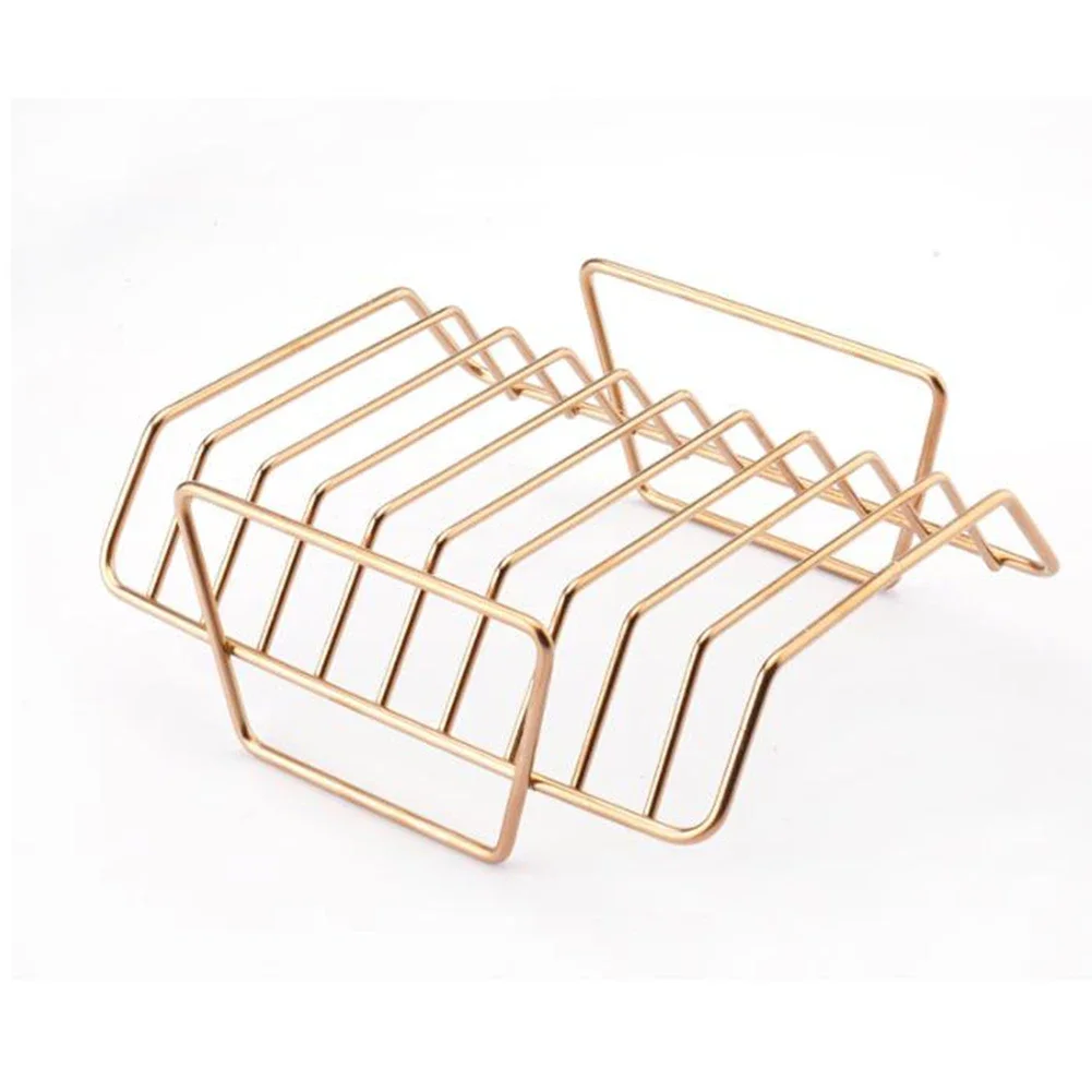 

Lamb Chop Rack BBQ Rib Rack Easy Cleanup Space-Saving Design Thickened Material Easy Cleanup Rib Rack Tool Portable Grill
