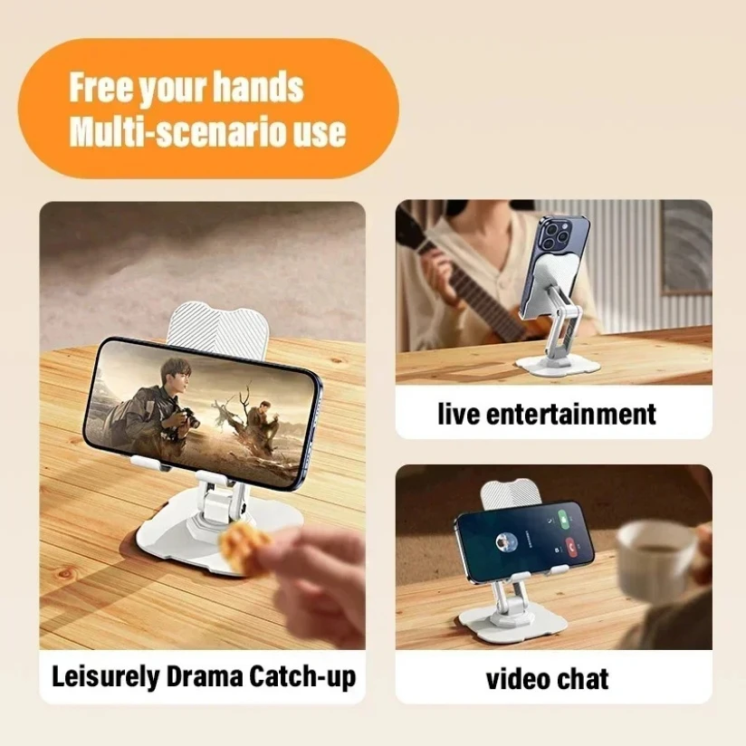 โทรศัพท์มือถือหมุนได้ยึดโทรศัพท์สําหรับ iPhone iPad Samsung แท็บเล็ตพับ Lazy Desktop ปรับ Live สมาร์ทโฟน