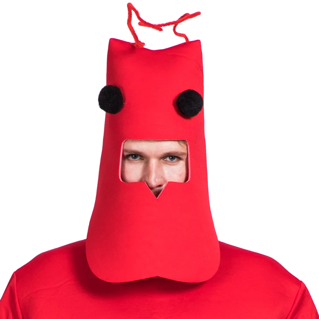 Men's Red Lobster Cosplay Costume Adult Crayfish Halloween Outfits Carnival Easter Purim Fancy Dress