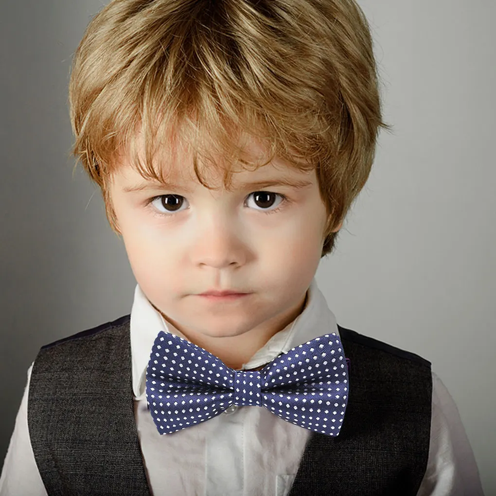 Children Fashion Formal Dot Bowtie Reusable And Easy To Clean Dot Pre-tied Bow Tie For Girls Boys