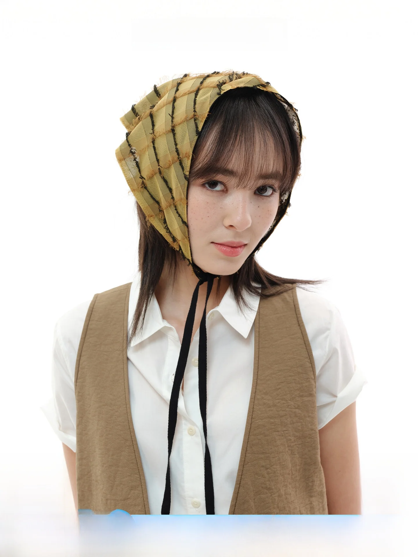 shangsen-lattice-pattern-scarf-tassel-shawl-thin-necktie-multi-purpose-silk-waist-belt-soft-comfortable-geometric-de