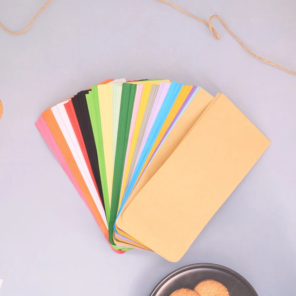 

50Pcs Colorful Cash Envelopes Blank Money Storage Envelopes for Bills Checks Pockets