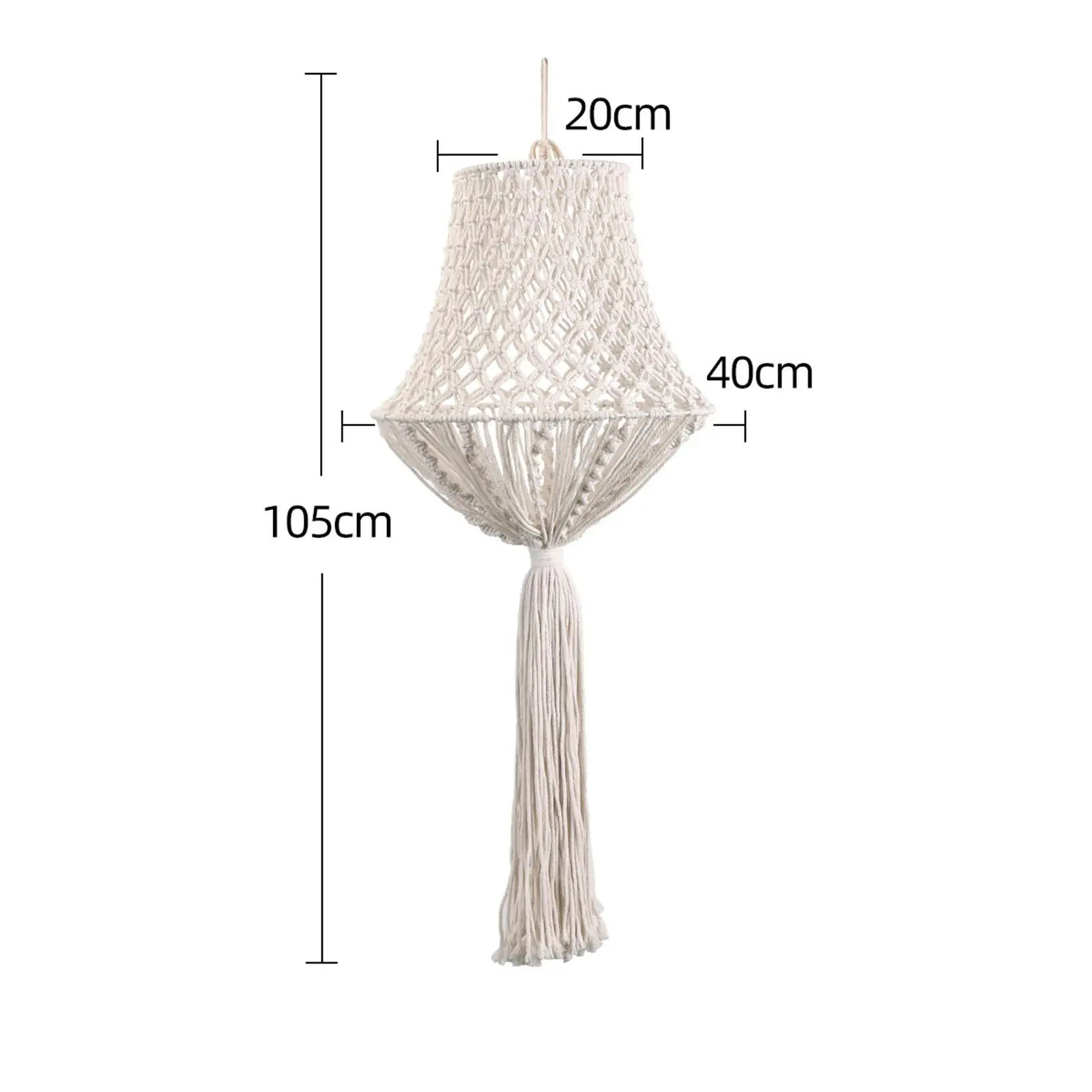 Imagem -06 - Bohemian Macrame Lamp Shade Handwoven Light Shade Hanging Fitting Pendant Chandelier Lampshade Decoração de Casa