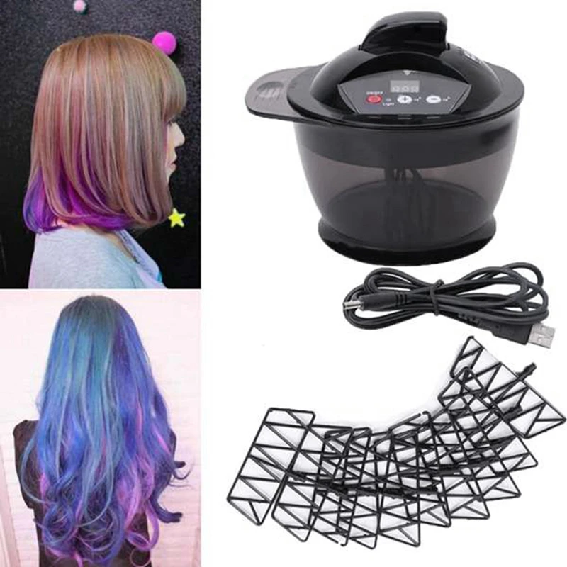 

Electric Hair Coloring Bowl DIY Hair Color Wax Stirrer Tool Plastic Automatic Mixer Hairs Color Mixing Mud Hair Salon