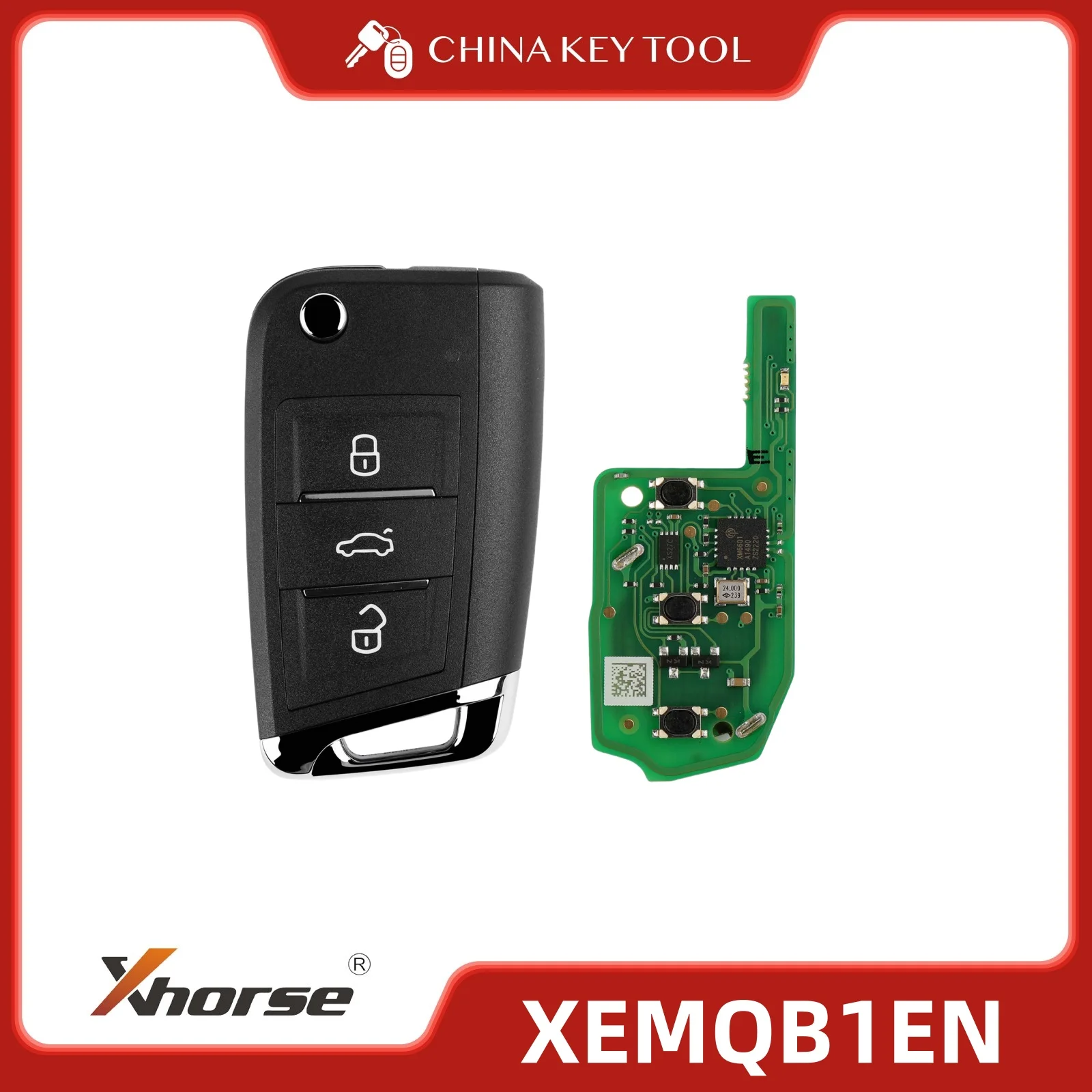 

Xhorse Super Remote Key MQB Style 3 Buttons Built-in Super Chip XEMQB1EN