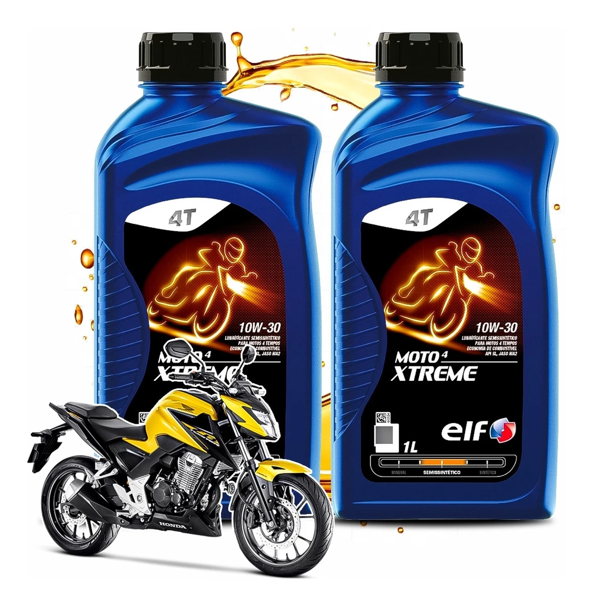 Honda Cb300f Oil Exchange Twister Elf Semi-synthetic Xtreme