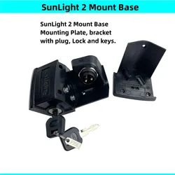 Sunlight 2 Sun Light 2 Ebike Battery Mount Base Bracket Mounting Plate Battery Plug Connector Battery Holder Lock with Keys