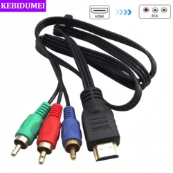 HDMI to AV Scaler Adapter HDMI Video Composite Converter Box HDMI to RCA AV/CVSB L/R Video 1080P 4K 30HZ Support NTSC PAL