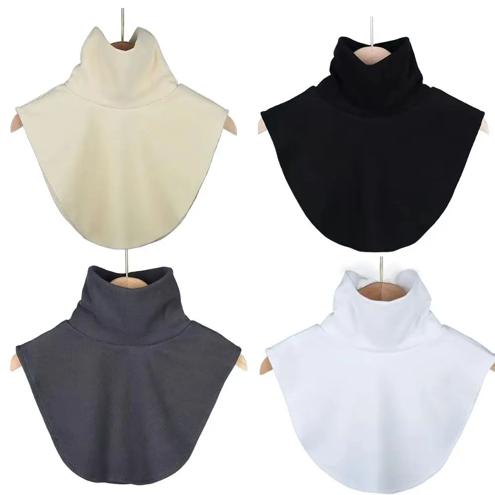 

High Neck Cover Scarves Wraps Fake Collar Detachable Fashion High Collars Solid Color Clothes Accessories Turtleneck Men Women