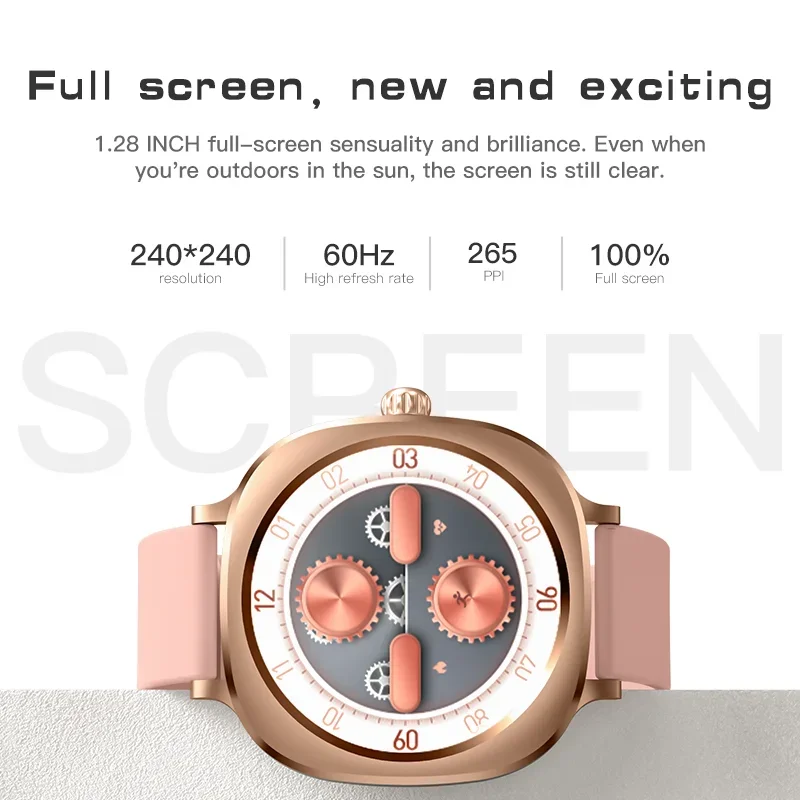 YTOM 2025 HW ONE 1.28 بوصة ساعة ذكية ساعة ذكية مستديرة للرجال والنساء ساعة لطيفة مع 2 حزام ساعة شعبية مع CHAT GPT