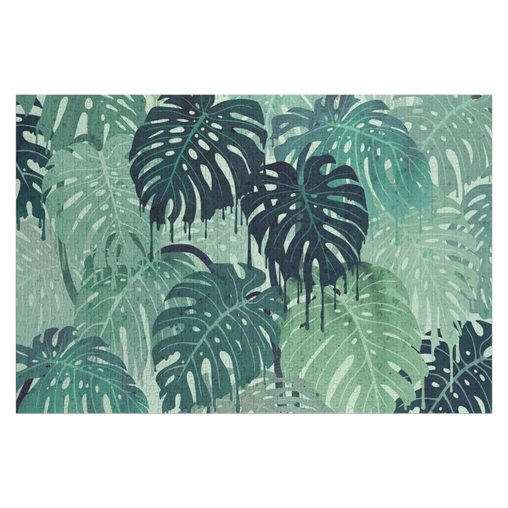 

Monstera Melt (in Green) Jigsaw Puzzle Customized Gifts For Kids Novel Toys For Children 2022 Personalized Gifts Puzzle