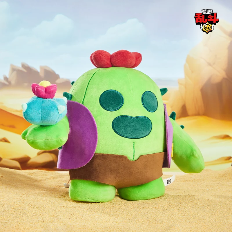 35Cm Brawl Stars Spike Magnetic Attraction Short Plush Stuffed Doll Game Action Figure Collectible Model Garage Kit Toys Gift