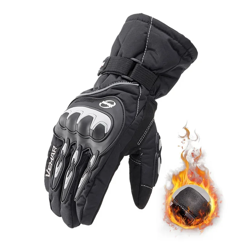 

Winter Motorcycle Cycling Gloves Keep Warm Waterproof Windproof Thicken Fleece Thermal Luvas Wear Resistant Women Guantes Moto