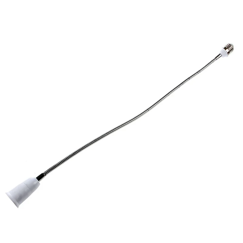 

LICE-4X E27 To E27 Light Lamp Bulb Flexible Extension Adaptor Converter (White,60Cm)