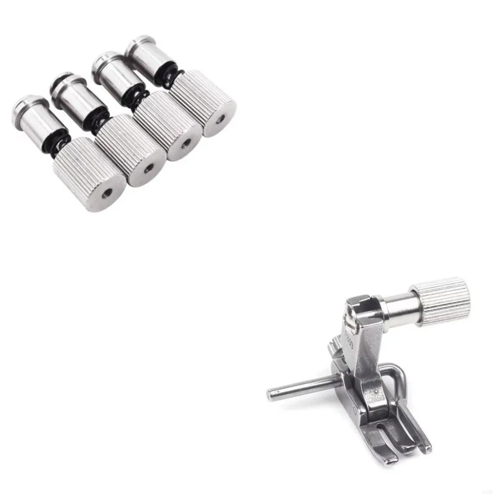 Universal Fit Flat Presser Foot Metal Replacement Presser Foot Fastener Easy Change Clamp Silver Spring Clamp