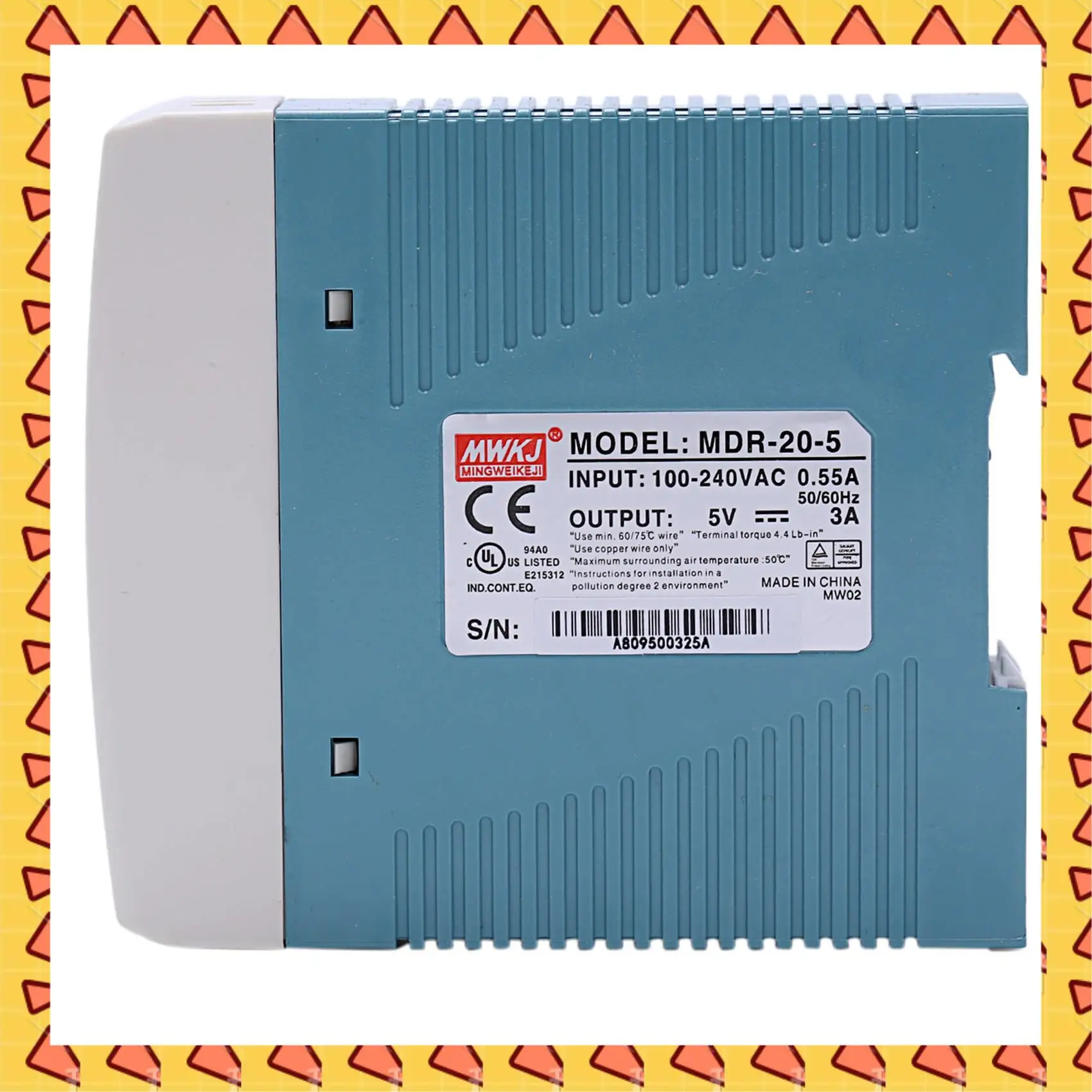 A008 2X MDR-20 5V 20W Din Rail Power Supply Ac-Dc Driver Voltage Regulator Power Suply 110V 220V