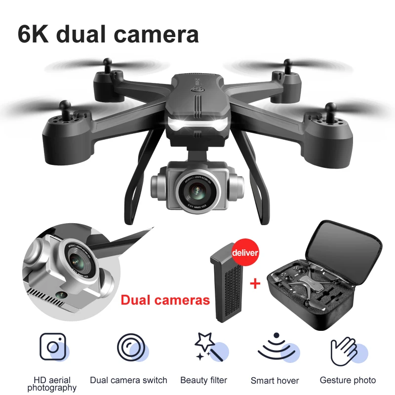 V14 2022 New Mini Drone 6k profession HD Wide Angle Camera WiFi Fpv Drone Dual Camera Height Keep Drones Camera Helicopter Toys