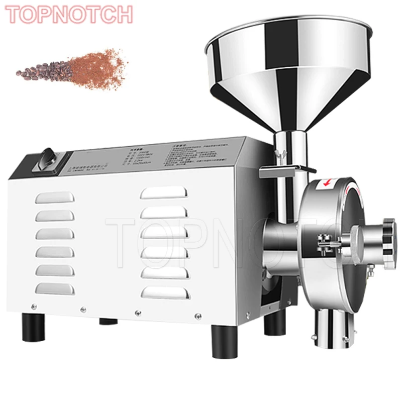 High Efficiency Commercial Grain Grinder Stainless Steel Grinding Machine For Spices Corn Soybean 20-40KG/H 1500W