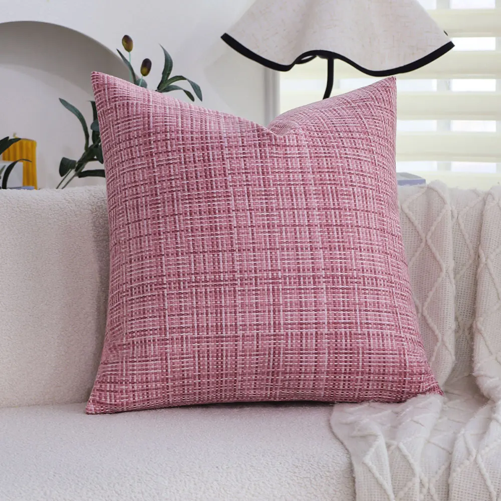Pink Waterproof Cushion Cover 45x45 Outdoor Woven Pillow Case Nordic Style Home Decor Living Toom Sofa Throw Cushion Covers