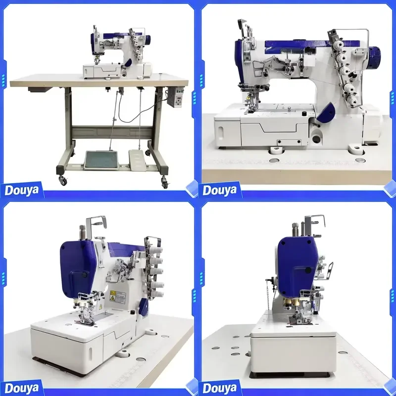 Direct Drive Flat Bed Interlock Coverstitch Sewing Machine Industrial