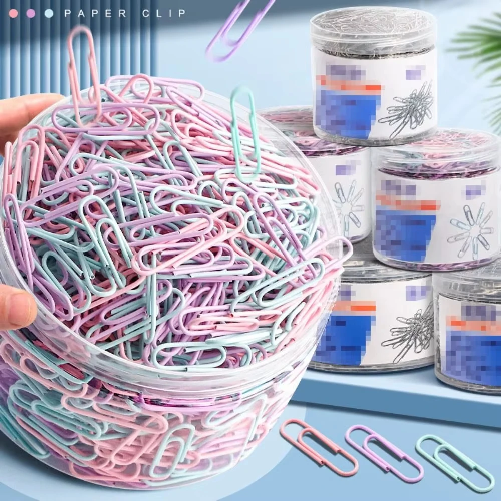 160-Count Barrel Of Durable Silver And Colored Paper Clips For Stationery, Paper Organizers, And Binding Supplies.